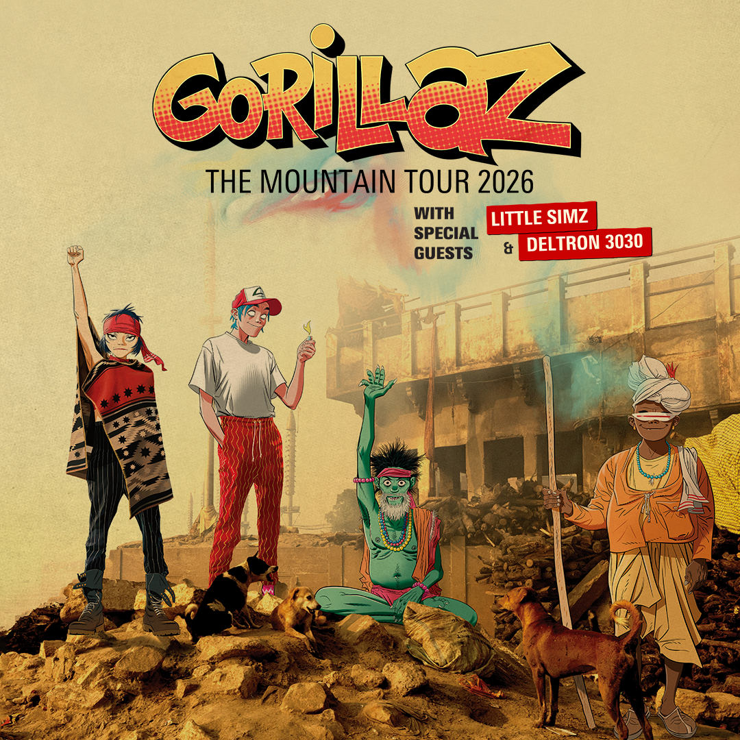 Gorillaz concert tour poster 2026